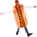 Footlong Hot Dog & Wiener Bun Halloween Costume - Unisex Men Women Sausage Suit