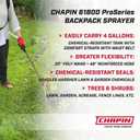 Chapin 61800 Backpack Sprayer, 4Gallon ProSeries, Translucent Poly Tank, 3Stage Filtration, Adjustable Brass & Poly Nozzles, 20" Wand, 48" Hose for Lawn & Garden Weed, Pest, Fertilizer Applications