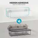 Nieifi Adhesive Wall Shelf, Shower Shelves, Shower Organizer for Bathroom Organization (A-Clear, 2 pieces)