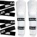EALER Heavy Duty Hockey Shin Straps for Easy Use (Black)