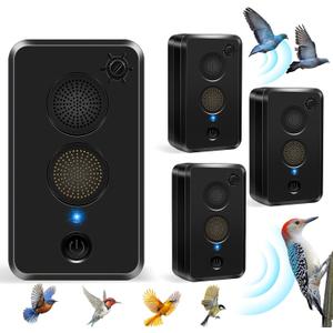 2026 Upgraded Ultrasonic Bat Repellent Indoor Outdoor,Cordless Bat Deterrent for Attic Rafters,Garage,Barn,Porch,Eaves, Rechargeable Ultrasonic Bat Repellent Humanely Get Rid of Bats Keep Away,4 Pack