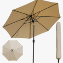 Outdoor Patio Umbrella,Patio Table Umbrella with Cover, Push Button Tilt and Crank, 8 Sturdy Ribs UV Protection Waterproof for Garden