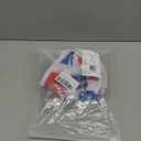 Women's Transparent Triangle Bikini Set, 2 Pcs Swimsuit Hot Swimwear, Sexy Thong Triangle Top Deep V Neck Flag Print M