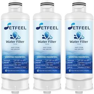 HAF-QIN Refrigerator Water Filter for Samsung HAF-QIN/EXP, Carbon Block Filtration, DA97-17376B Rs27t5200sr hafqin Rs22t5201sr Rf27t5241sr Rf29a9671sr, Bespoke Water Filter 3 PacK SETFEEL