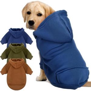 3 Pcs Small Dog Winter Hoodie Warm Soft Puppy Dog Hoodie Sweatshirts with Pocket Pet Clothes for Dogs Cat Costume(L: Weight: 13.2-17.2lb,Dark Color)