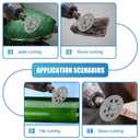 25 Pcs Diamond Cutting Wheel Set Compatible with Dremel Rotary Tool, 22mm Cut-Off Discs with 4 Pcs 402 Mandrel (3mm Shank) & Screwdriver, Durable Saw Blades for Metal Glass Stone Cutting