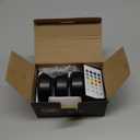 EZVALO Picture Lights for Wall, 2000mAh Rechargeable Battery Magnetic Poster Lights with 3 Color Temps & 12 RGB, Remote Dimmable Timer Painting Light, Wall Decor Light for Art Display, Frame (3 Pack) (Black)