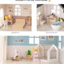 Wooden Dollhouse for Kids, 6-Room Modern Style Toy Doll House Playset with 26 Furniture & Functional Doors, 1:12 Scale Open Plan Dollhouse Designed for 4-6 Inch Dolls, STEM Creative Gift for Ages 3+