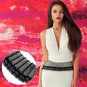 PAGOW 5 Yards Cotton Eyelet Lace Trim, Black Cotton Floral Scalloped Lace for Sewing Dresses, Baby Clothes, Bags, Pets Clothes (5.9inch Wide)