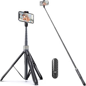 ATUMTEK 65" Selfie Stick Tripod, All in One Extendable Phone Tripod Stand with Bluetooth Remote 360 Rotation for iPhone and Android Phone Selfies, Video Recording, Vlogging, Live Streaming, Black