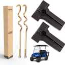 10L0L Golf Cart Battery Hold Down Plate fit for Golf Cart Club Car Precedent (2008.5-up) Replacement Part 103374801 103357701 - with 2pcs Battery Bolt S Type Rod