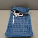 Deepsoon Heating Pad,Electric Heating Pads for Back,Neck,Abdomen,Moist Heating Pad for Shoulder,Knee,Arms,Legs,Dry/Moist Heat & Auto Shut Off,Christmas Gifts for Men and Women,Blue,24x12 Inch