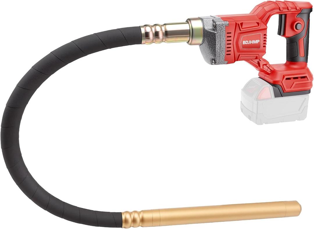 Cordless Concrete Vibrating Tool Compatible with Milwaukee M18 18V Battery, 800W Power Concrete Vibrator w/3.6FT Shaft Rod, 3600RPM Portable Electric Vibrarator Remove Air Bubble