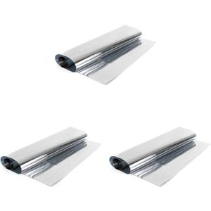 3 Pack Window Privacy Film One Way Silver Mirror Window Tint Static Cling Heat Control Sun Blocking for Homeowners Renters Home Office Glass Doors