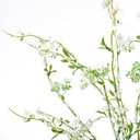 Elements Artificial White Flower Arrangement in White Ceramic Vase, Realistic Look and Feel