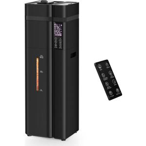 Zeova 13L/3.4Gal Humidifiers for Bedroom, Ultrasonic Warm & Cool Mist Humidifier Large Room, Covers 800ft, 72H Runtime, 24H Timer, 3 Mist Modes Top Fill Quiet Humidifiers for Home, Office, Black