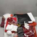 ABALAGU Santa Claus Costume for Men Deluxe 11pcs Adult Professional Santa Suit Christmas Santa Costume Set Size M