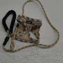 haapaw Dog Harness with Leash Set, No Pull Adjustable Reflective Step-in Puppy Harness with Thickened Padded Vest for Extra-Small/Small Medium Dogs (XS, Beige)