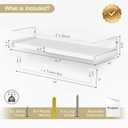 Forbena Bathroom Shelves for Wall Set of 2, White Nursery Floating Book Shelves for Kids Room, Small Wall Mount Bookshelf and Toy Storage Organizer for Baby Toddlers Teens Boys Girls Bedroom