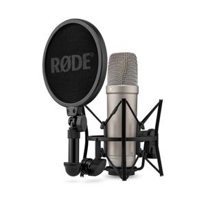 Rode NT1 5th Generation Condenser Microphone with SM6 Shockmount and Pop Filter,Silver