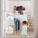 COMOMY 36" Extra Tall Baby Gate for Stairs, Fits 29.5" to 43.3" Openings