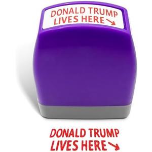 Donald Trump Lives Here Stamp - Stamp for Money 2025 | Trump Merchandis, Fun Novelty Gift, 2 Pack
