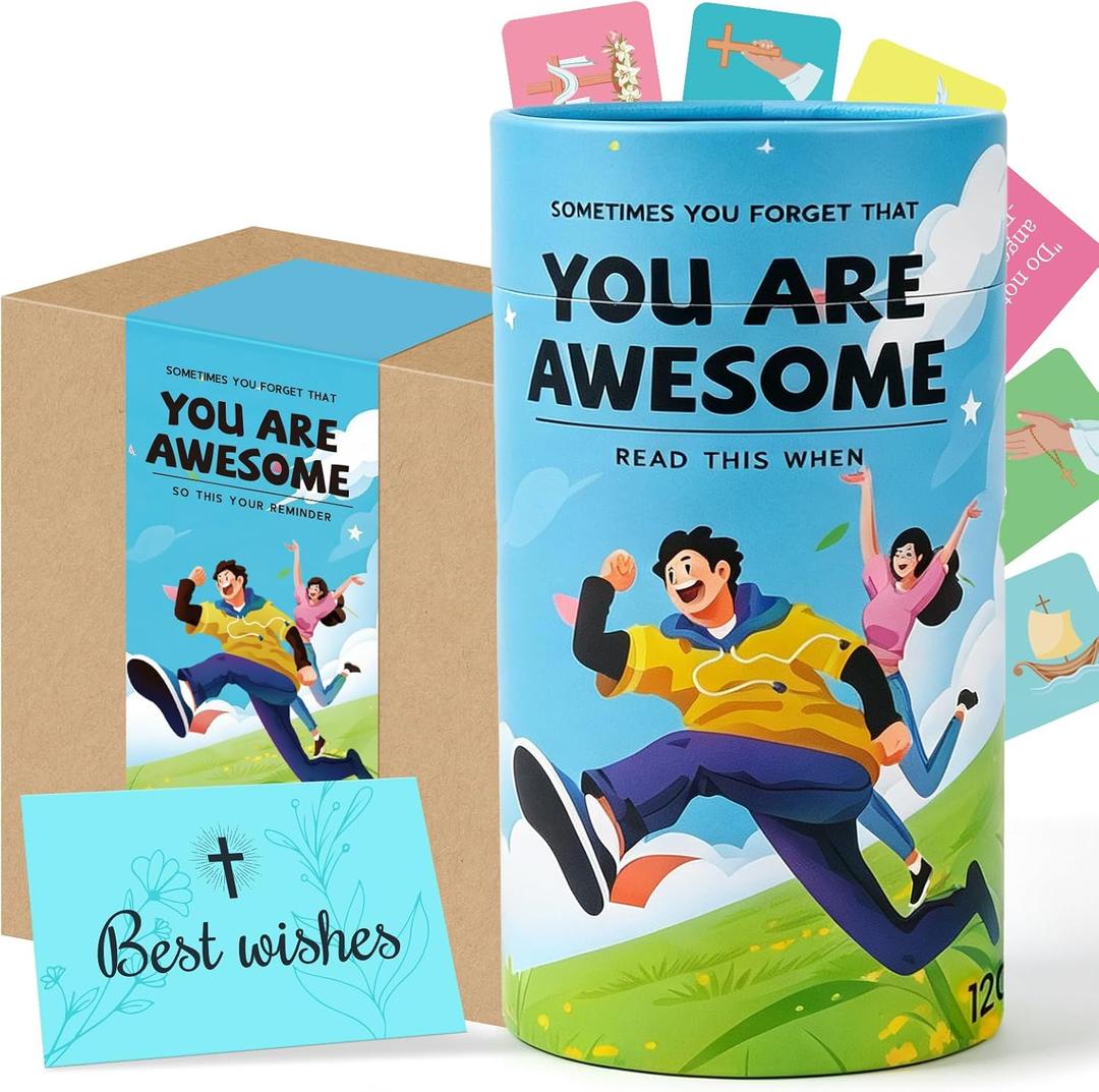 Read Me When Bible Verses Jar, 120 Scripture Cards, Christian Gifts for Mom | Color-Coded Bible Verse Cards, Prayer Jar, Christian Gifts for Women