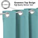 ChrisDowa Room Divider Curtain 108 Inches Long, Wide Blackout Sliding Door Curtain for Bedroom, Room Darkening Privacy Window Drape for Patio Door (1 Panel Set, Aqua, 100 x 108 Inch)