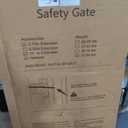 Cumbor 30-46" Baby Gate for Stairs, Auto Close Dog Gate for Doorways White