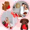 24 Pcs Valentine Mini Plush Dogs 5.5 inches Puppy Dog with Filled Heart Dogs Stuffed Animal Keychain Soft Toy Party Favor for Valentine Goodie Bag Birthday Party Gift, 4 Colors