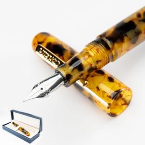 Conklin All American Fountain Pen in Tortoiseshell  Broad Nib, Vintage Design & Superior Craftsmanship  Ideal Gift for Professionals & Pen Enthusiasts