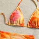 SHENHE Women's 3 Piece Floral Swimsuits Triangle Halter High Cut Bikini Set with Cover Up Skirt (M)