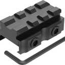TPO 3 Slots Picatinny Rail Riser Mount (0.5"/0.83"/1" Height), See-Thru Picatinny Riser Mount for Red Dots, Scopes, Optics, Flashlight