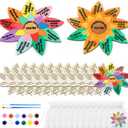 BruinBang Sunday School Christian Craft for Kids, VBS God Says You are Sunflower Craft Kit, Religious Bible Wooden Painting DIY Sunflower Gifts with Bag for Sunday School Church Home Activity Supplies