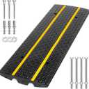Rubber Driveway Ramps, Heavy Duty 66139lbs Weight Capacity Low Profile Car Ramps, Threshold Ramp for Loading Dock, Garage, Sidewalk, Truck, Scooter, Bike, Motorcycle & Wheelchair