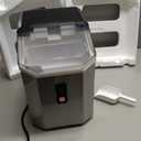 Antarctic Star Nugget Ice Makers Countertop with Self-Cleaning, 35lbs/24H, Portable Sonic Ice Maker Machine with Handle/Basket/Scoop for Home, Kitchen, Office, Camping(Stainless Steel Silver)