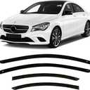 CT Rain Guards Compatible with CLA (C117) 2013-2018, Tape-On Acrylic Window Visors Rain Guards, Dark Smoke, 4 Pcs/Set, Improved Ventilation and Air Flow