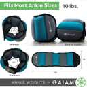 Gaiam Wrist and Ankle Weights, Wearable Bracelet to Strengthen, Tone & Sculpt, Adjustable Ankle Weights for Women & Men for Yoga, Dance, Pilates, Barre, Cardio, Home & Gym Use