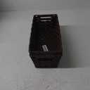 Plastic Wicker Storage Baskets - Toilet Tank & Bathroom Baskets, Woven for Organizing, Brown, 15" x 6" x 4", 2-Pack