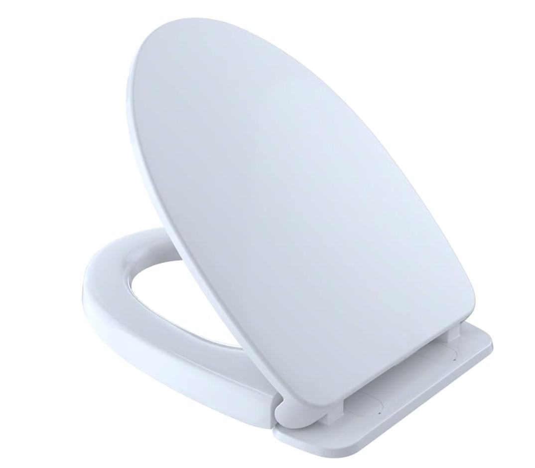 TOTO SoftClose Slow Close Elongated Toilet Seat and Lid, Cotton White - SS124#01