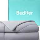Bedtter Luxe Cooling Comforter Full/Queen, Cooling Blanket for Hot Sleepers, Q-Max>0.46 Sorona and Tencel Filling, Double-Sided Cold Breathable Lightweight Blanket, 90"x90", Gray