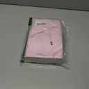 J.VER Men's French Cuff Dress Shirts Regular Fit Long Sleeve Spread Collar Metal Cufflink (Pink)