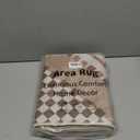 2x6 Checkered Boho Bathroom Hallway Runner Rug Non Slip, Washable Kitchen Runners for Hallways, Checkerboard Accent Indoor Throw Carpet for Entryway Laundry Room Bedroom (2 x 6,Khaki)