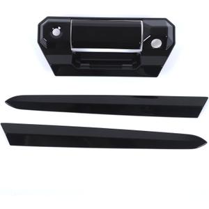 Daeiclru Tailgate Door Handle Trim Cover Compatible with Toyota Tacoma 2024 2025, Rear Trunk Grab Handle Cover Scratch Protector Accessories(Only Fit SR Version) (Glossy Black)
