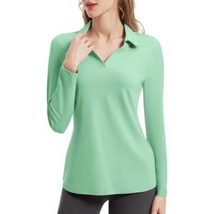 FKEEP Women's Tennis Golf Shirt Long Sleeved Top Sport Activewear V-Neck Workout Athletic, XS FKEEP Women's Tennis Golf Shirt Long Sleeved Top Sport Activewear V-Neck Workout Athletic, XS