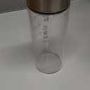 4 Pcs 12oz Glass Juice Bottles with Lids, Wide Mouth Glass Water Bottles with Measurement Markings Reusable Borosilicate Bottle for Juicing Smoothies Beverages, Leakproof Stainless Steel Caps