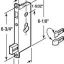 Prime-Line K 5438 Security Screen or Storm Door Lever Set, Contemporary, Black Finish, Keyed (1 Set) (Not Universal)