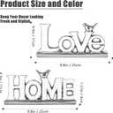 Love Sign Decoration,White and Silver Love Signs for Home Decor Statue,Bird Sculpture Personalized Love Decor,Chrome Style Figurine Decorative Ornaments for Living Room,Bedroom (2 Pcs, White+Silver)