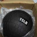  Heavy-Duty Slam Medicine Ball for Exercise, Weighted Design, 15lb, Black