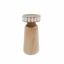 ND 8 IN WOOD CANDLE HOLDER